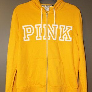 Yellow Victoria's Secret PINK Zip-Up Hoodie